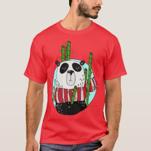 Camiseta Panda de Urso de Panda de Natal Bonito Ilustração