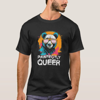 Camiseta Panda Desajeitada Com Óculos Desigantes