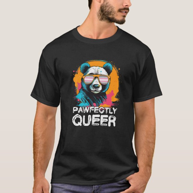 Camiseta Panda Desajeitada Com Óculos Desigantes (Frente)