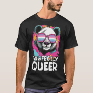 Camiseta Panda Desajeitada Com Óculos Solares Genderfrito