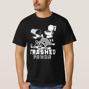 Camiseta Panda Destruído Humor Estilo Guaxinim Engraçado