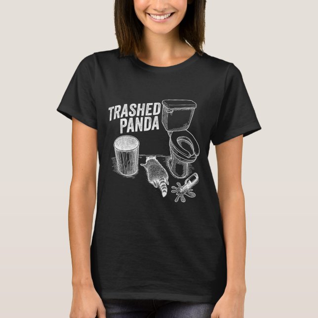 Camiseta Panda Destruído Macaco Bêbado Engraçado  (Frente)