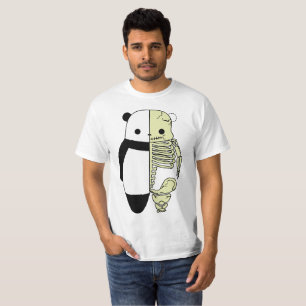 Camiseta Panda Dichotomia: Os Vivos e os Ossos