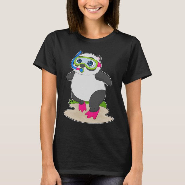 Camiseta Panda Diver Snorkel Diving (Frente)