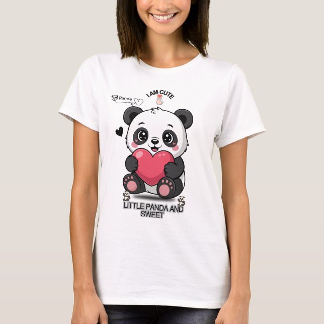 Camiseta PANDA Divertido e Fofo  (Frente)
