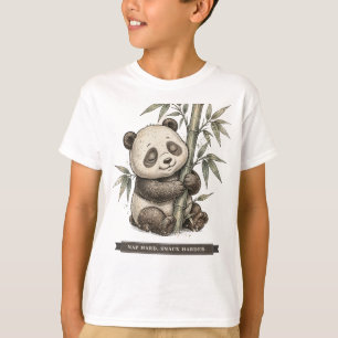 Camiseta Panda Divertido para Crianças