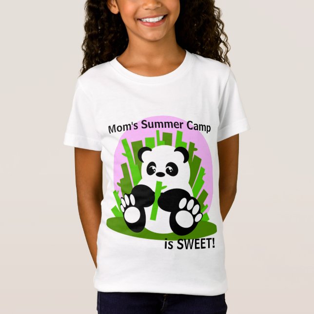Camiseta Panda do acampamento de Verão da mãe (Frente)