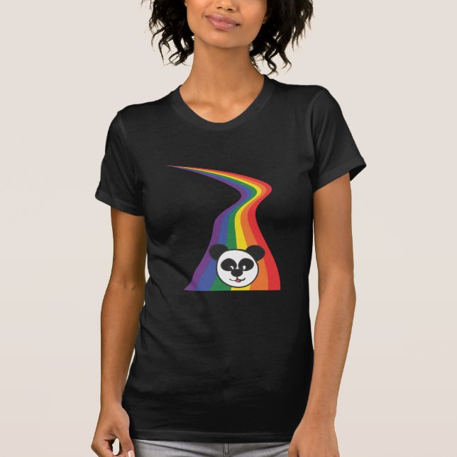 Camiseta Panda do arco-íris (Frente)