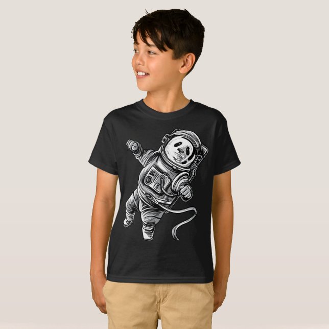 Camiseta Panda do astronauta no urso de panda Astropanda do (Frente Completa)