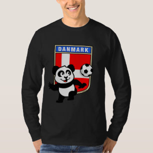 Camiseta Panda do futebol de Dinamarca (camisas escuras)