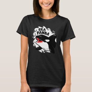 Camiseta Panda do Mar Mas Substitua Bambu Com Focas Baleia