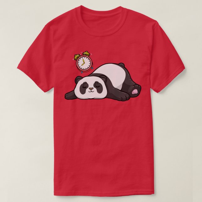 Camiseta Panda dormindo com o despertador 2 (Frente do Design)