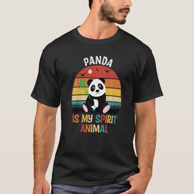 Camiseta Panda É Meu Animal Espiritual  Panda (Frente)