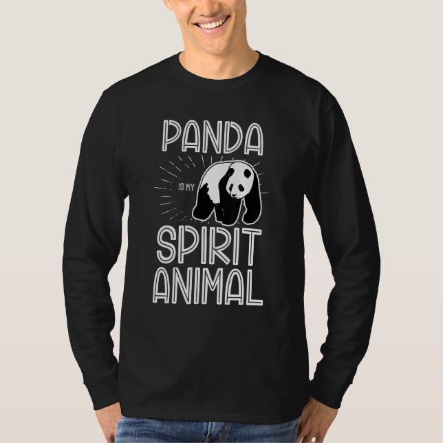 Camiseta Panda É O Meu Espírito Animal Selvagem Florestal N (Frente)