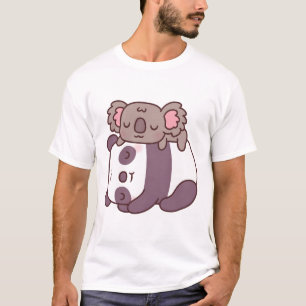 Camiseta Panda E Urso De Koala, Que Dormem Bastante