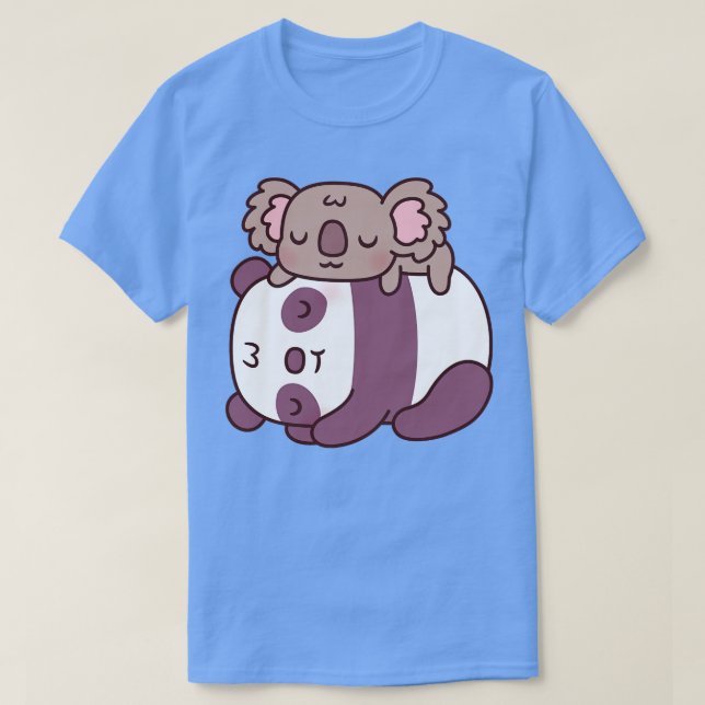 Camiseta Panda E Urso De Koala, Que Dormem Bastante (Frente do Design)