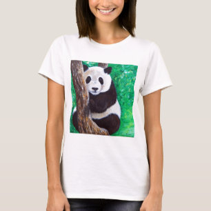 Camiseta Panda em pintura em árvore