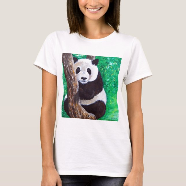 Camiseta Panda em pintura em árvore (Frente)