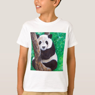 Camiseta Panda em pintura em árvore