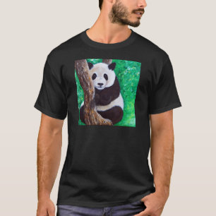 Camiseta Panda em uma Árvore Pintura
