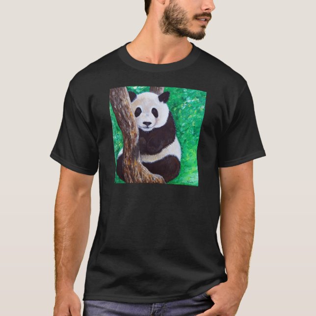 Camiseta Panda em uma Árvore Pintura (Frente)