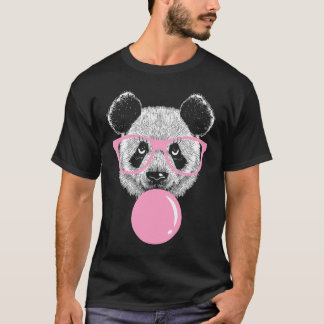 Camiseta Panda Enfrenta Comendo Goma E Torna Um Teto De Bol