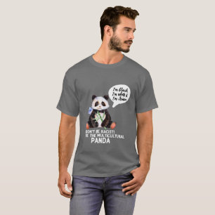 Camiseta Panda engraçada contra o branco e o asiático do