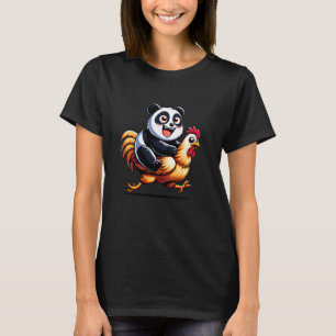 Camiseta Panda Engraçado Galinha Frango Amantes de Animais