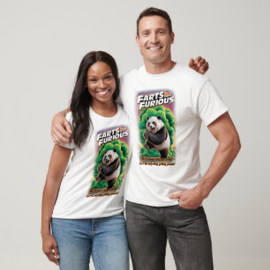 Camiseta Panda engraçado se divertindo fazendo um pum no ve