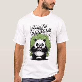 Camiseta Panda engraçado tendo dificuldade para peidar em u
