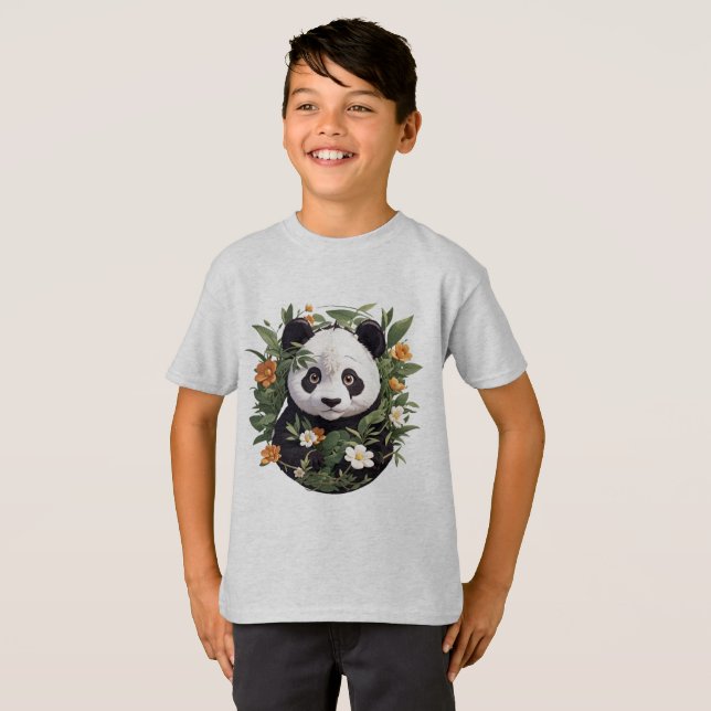 Camiseta Panda Entre Blossomas (Frente Completa)