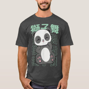 Camiseta Panda, estou aqui para os aperitivos Japão Kanji C