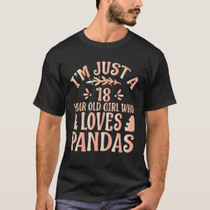 Camiseta Panda, eu sou apenas uma garota de 18 anos que ama
