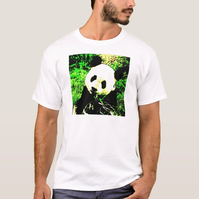 Camiseta Panda Face Pop Art (Frente)