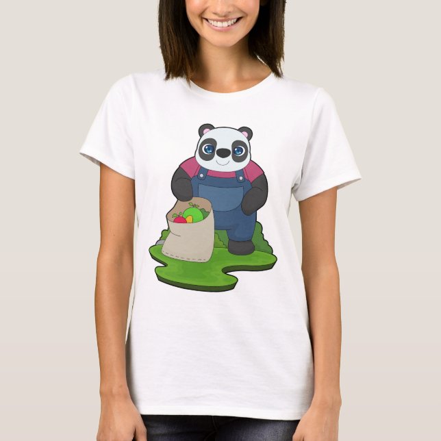 Camiseta Panda Farmer Fruit Farm (Frente)