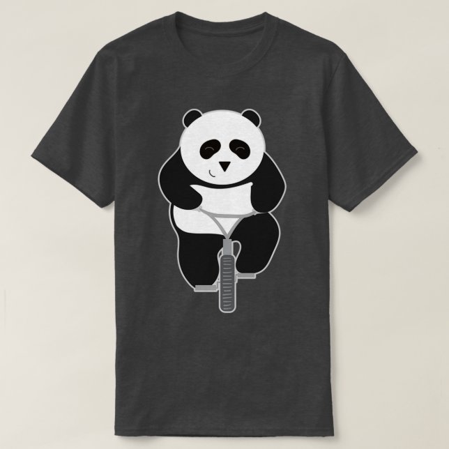 Camiseta Panda faz um presente na bicicleta (Frente do Design)
