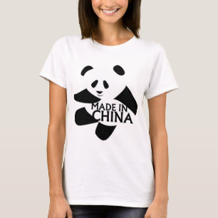 Camiseta Panda, feita em China
