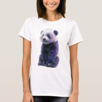 Panda Filhote Galáxia Espacial Roxo Mulheres