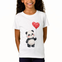 Panda Fofo Com Balão Em Forma De Coração