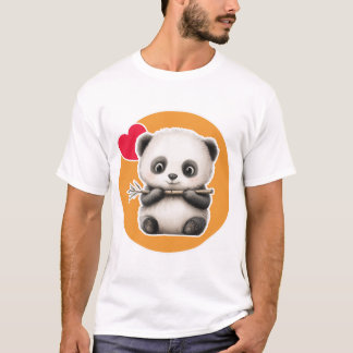 Camiseta Panda Fofo com seu Bambuzinho