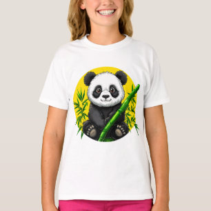 Camiseta 🐼 Panda Fofo de Bambu Presente para Crianças ✨