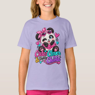 Camiseta Panda Fofo Inteligente Caótico