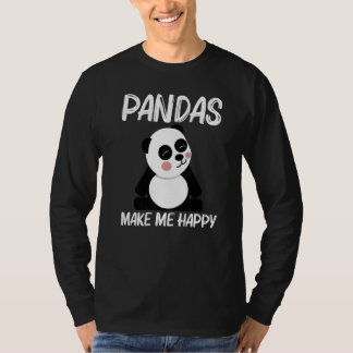 Camiseta Panda For Men Women Black White Bear Cub