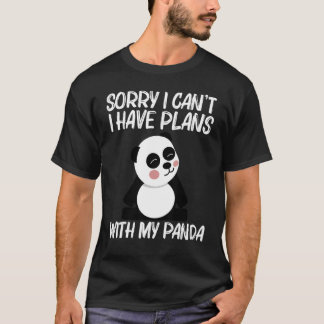 Camiseta Panda For Men Women Black White Bear Cub 2