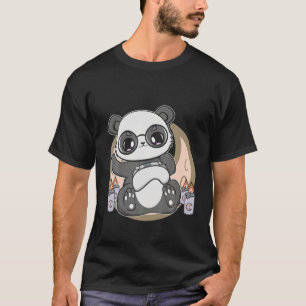 Camiseta Panda Gamer Eyeglass Moon Magic Cute Otaku Zoolo