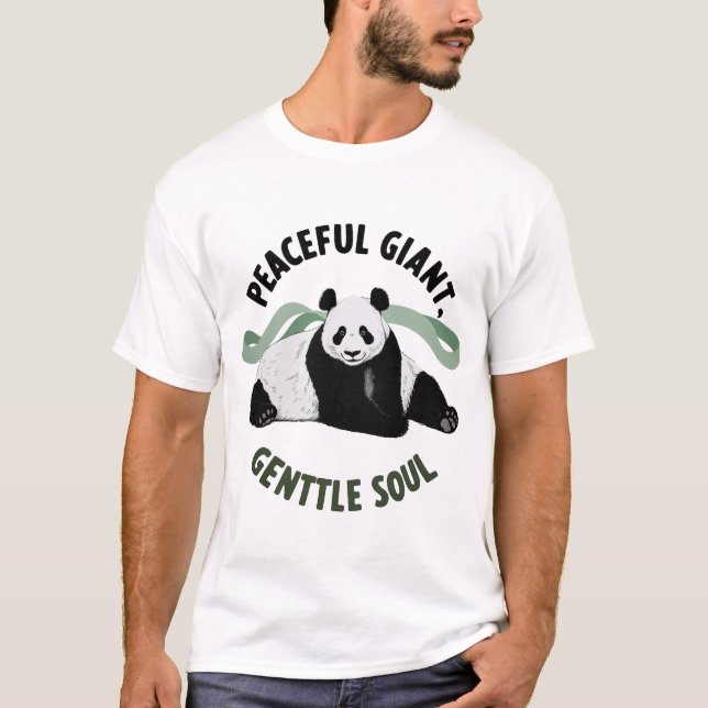 Camiseta Panda gigante pacífica com Design de Soul Gentil (Frente)