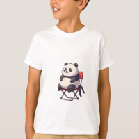 Panda Gordinho Sentado Artista Cadeira Vermelha Cr
