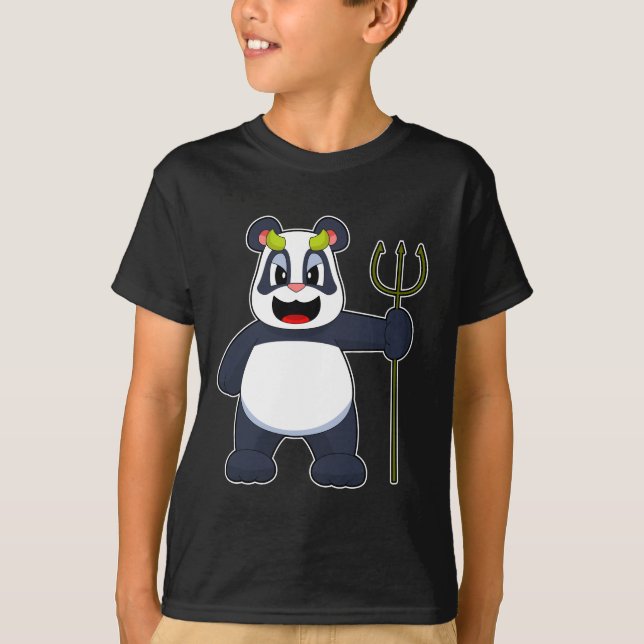 Camiseta Panda Halloween Devil (Frente)