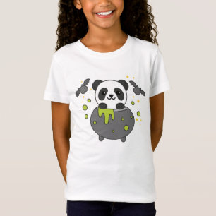 Camiseta Panda Happy Halloween Cauldron Bat