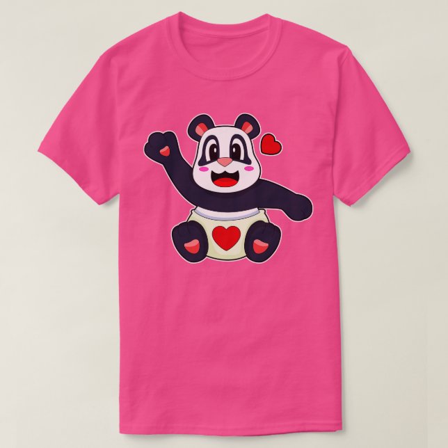 Camiseta Panda Heart 2 (Frente do Design)